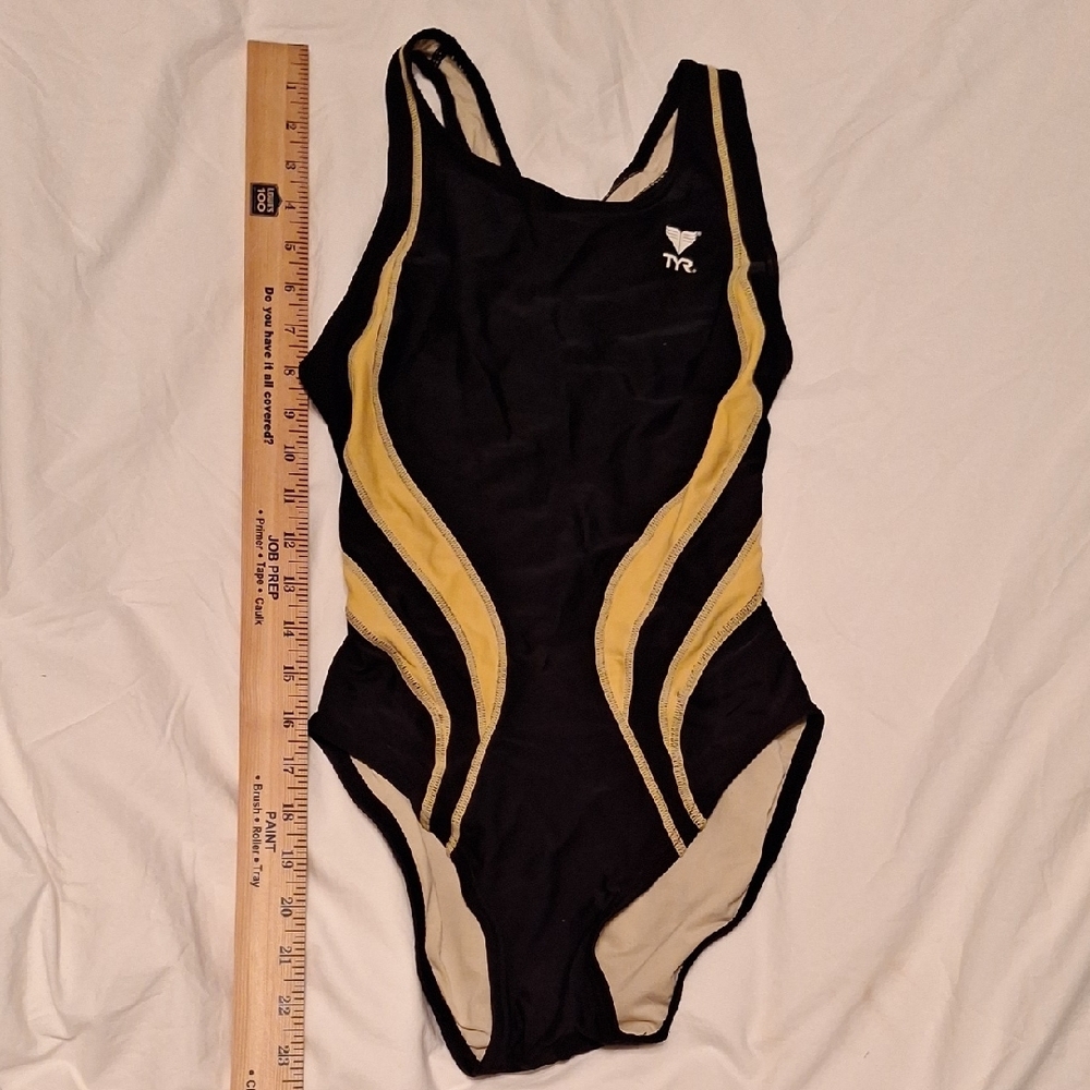TYR Black and Yellow Swimsuit